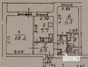 2-к квартира, вторичка, 45м2, 9/9 этаж