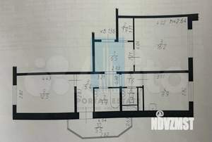 2-к квартира, вторичка, 58м2, 4/12 этаж