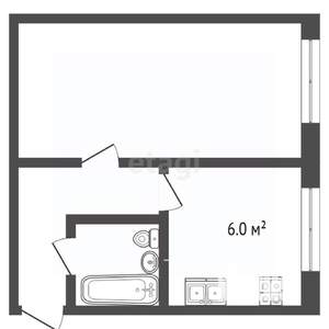 1-к квартира, вторичка, 30м2, 2/5 этаж
