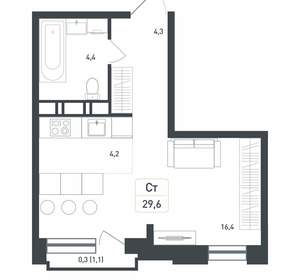 Студия квартира, вторичка, 30м2, 8/8 этаж