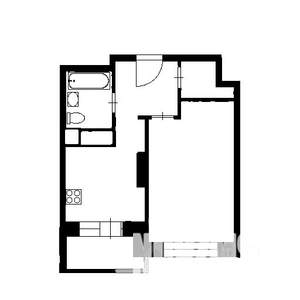 1-к квартира, вторичка, 41м2, 5/21 этаж
