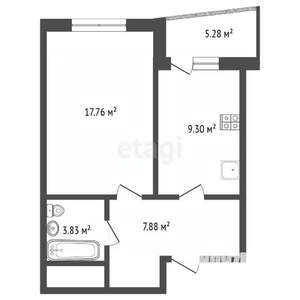1-к квартира, вторичка, 38м2, 11/12 этаж