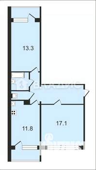 2-к квартира, вторичка, 55м2, 6/14 этаж