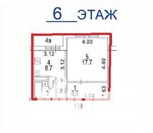 Студия квартира, вторичка, 38м2, 1/18 этаж