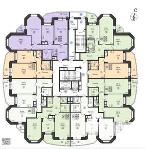 1-к квартира, вторичка, 51м2, 6/17 этаж