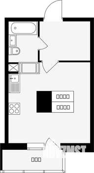 Студия квартира, вторичка, 27м2, 10/17 этаж