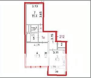 2-к квартира, вторичка, 54м2, 8/18 этаж