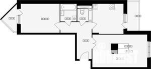 2-к квартира, вторичка, 63м2, 1/17 этаж