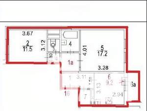 Студия квартира, вторичка, 54м2, 1/18 этаж