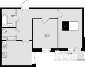 2-к квартира, строящийся дом, 54м2, 4/17 этаж