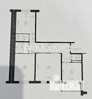 3-к квартира, вторичка, 73м2, 2/17 этаж