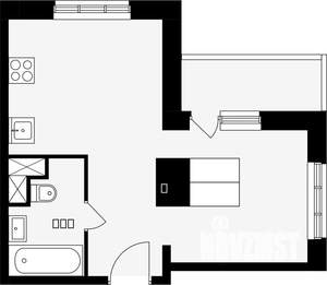 Студия квартира, вторичка, 33м2, 2/17 этаж