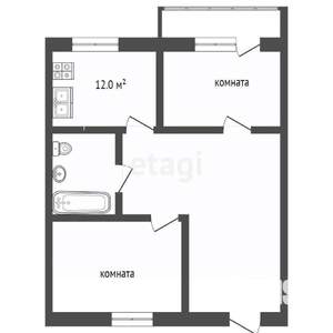 2-к квартира, вторичка, 67м2, 7/9 этаж