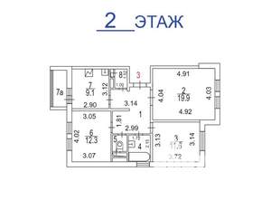 3-к квартира, вторичка, 70м2, 2/18 этаж