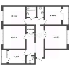4-к квартира, вторичка, 97м2, 14/14 этаж