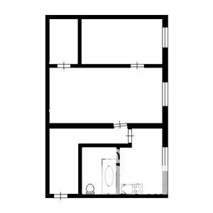 2-к квартира, вторичка, 43м2, 1/5 этаж