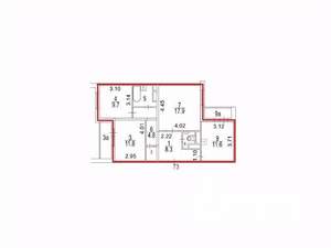 Студия квартира, вторичка, 72м2, 1/18 этаж