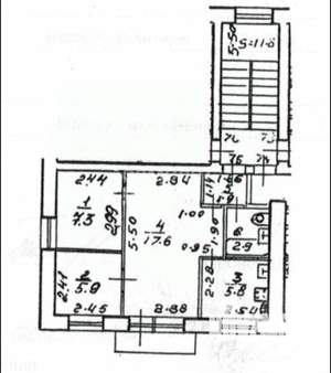 2-к квартира, вторичка, 41м2, 4/5 этаж