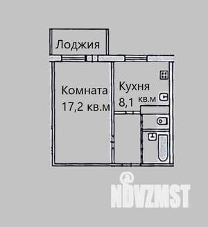 1-к квартира, вторичка, 33м2, 1/9 этаж