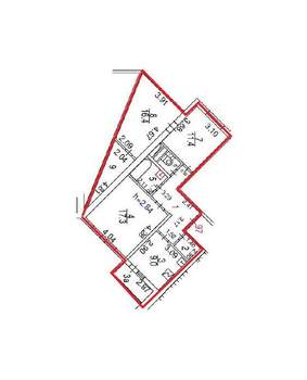 2-к квартира, вторичка, 53м2, 9/18 этаж