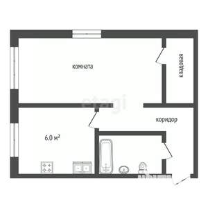 1-к квартира, вторичка, 32м2, 5/5 этаж