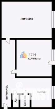 2-к квартира, вторичка, 40м2, 1/5 этаж