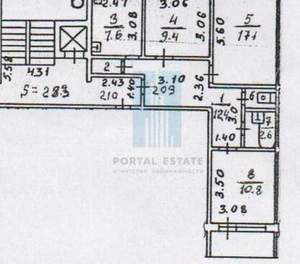 3-к квартира, вторичка, 62м2, 8/9 этаж
