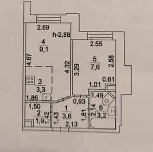1-к квартира, вторичка, 30м2, 1/8 этаж