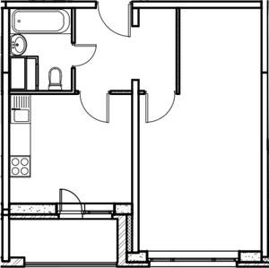 1-к квартира, строящийся дом, 40м2, 3/17 этаж