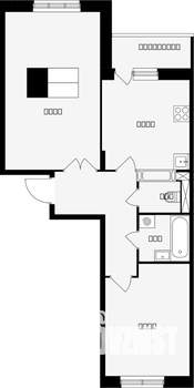 2-к квартира, строящийся дом, 61м2, 13/17 этаж