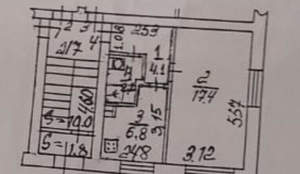 1-к квартира, вторичка, 31м2, 1/4 этаж