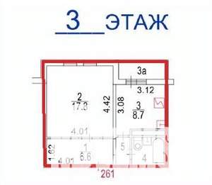 Студия квартира, вторичка, 38м2, 1/18 этаж