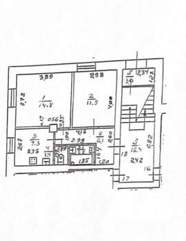 2-к квартира, вторичка, 44м2, 1/3 этаж