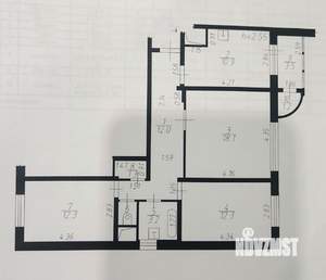 3-к квартира, вторичка, 71м2, 14/14 этаж