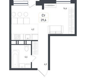 Студия квартира, вторичка, 30м2, 7/8 этаж