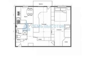 2-к квартира, вторичка, 44м2, 3/5 этаж