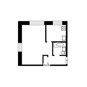 1-к квартира, вторичка, 32м2, 1/4 этаж