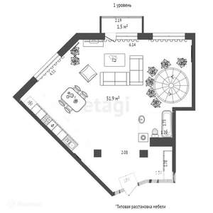 4-к квартира, вторичка, 105м2, 5/6 этаж