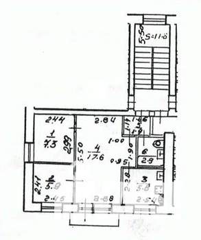 3-к квартира, вторичка, 41м2, 4/5 этаж