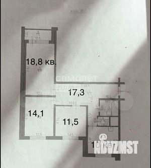 3-к квартира, вторичка, 76м2, 17/18 этаж