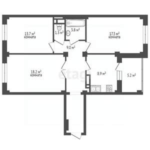 3-к квартира, вторичка, 80м2, 16/16 этаж