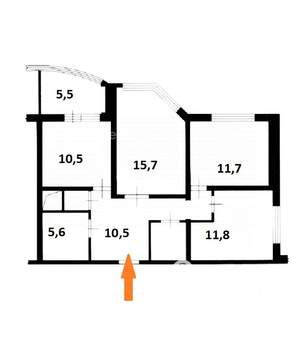 3-к квартира, вторичка, 72м2, 7/19 этаж