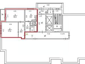 Студия квартира, вторичка, 56м2, 1/18 этаж