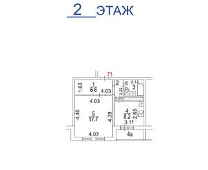 1-к квартира, вторичка, 38м2, 2/18 этаж