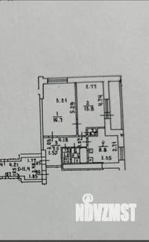 2-к квартира, вторичка, 55м2, 11/15 этаж
