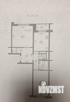 2-к квартира, вторичка, 55м2, 8/12 этаж
