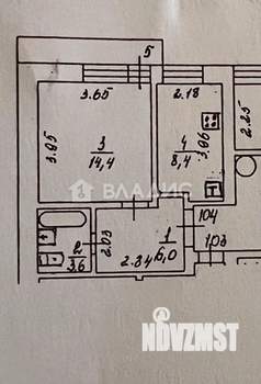1-к квартира, вторичка, 32м2, 6/9 этаж