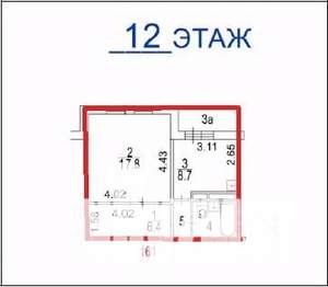 Студия квартира, вторичка, 38м2, 1/18 этаж