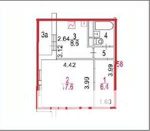 Студия квартира, вторичка, 38м2, 1/18 этаж