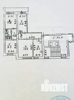 4-к квартира, вторичка, 82м2, 2/9 этаж